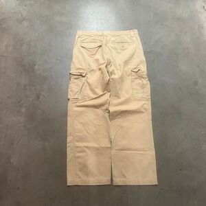 Vintage old navy men's tan loose fit‎ cargo pants baggy skater wide leg 34